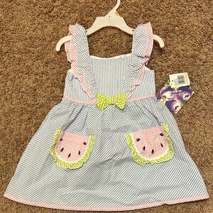 Blueberi Boulevard Blue and Pink Dress